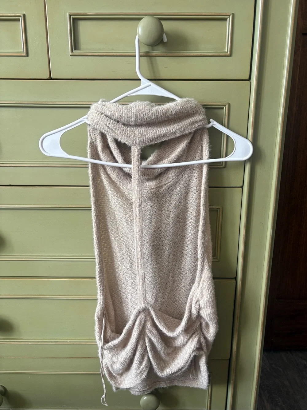Free People Cream Cowl Neck Sweater Tank